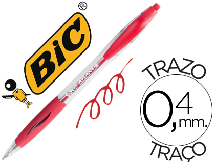 Bolígrafo Bic Atlantis tinta roja